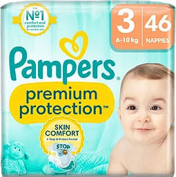 Blöjor Premium Protection Strl 3 6-10kg 46-p Pampers