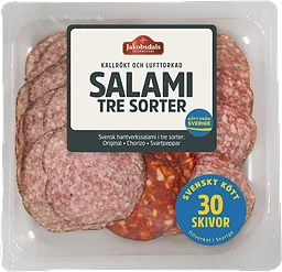 Salami Tre sorter 80g Jakobsdals