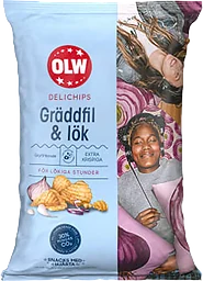 Delichips Gräddfil&Lök 150g Olw