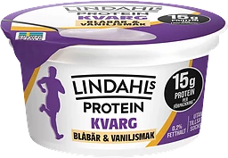 Kvarg Blåbär & Vanilj Utan tillsatt socker 0,2% 150g Lindahls