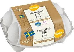 Ägg M/L Familjens frigående inomhus 6-p Lantägg