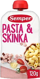 Barnmat Pasta & skinka 120g Semper