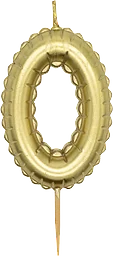 Sifferljus 0 guld Happy Party