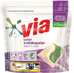 Tvättkapslar Color 14-p Via