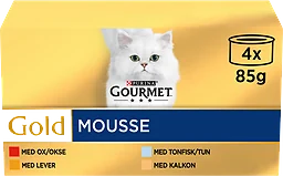 Mousse Mix Gourmet Gold Kattmat Våt 4-pack