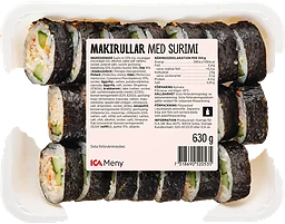 Sushi Makirullar med Surimi 630g ICA Meny