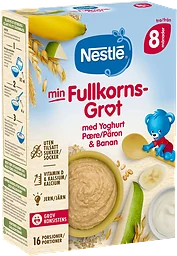 Barnmat Fullkornsgröt Yoghurt, päron & banan 8m 16-port Nestle
