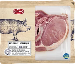 Kotlettracks Färsk av rapsgris ca 600g Scan