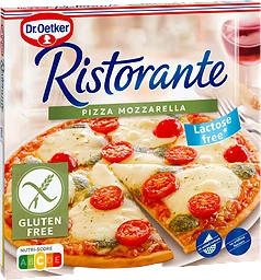Pizza Ristorante mozzarella Fryst Glutenfri Laktosfri 370g Dr. Oetker