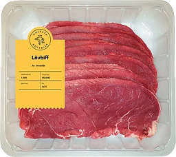 Lövbiff Färsk av innanlår ca 1kg Hacksta Köttdisk