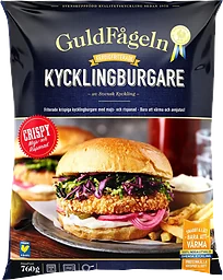 Kycklingburgare Fryst 8-p 760g Guldfågeln