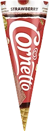 Glasstrut Cornetto Jordgubb