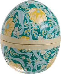 Påskägg stående 14cm William Morris grön/gul Festive