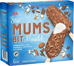 Glass Mumsbit Stor Mandel 6-p 720ml ICA