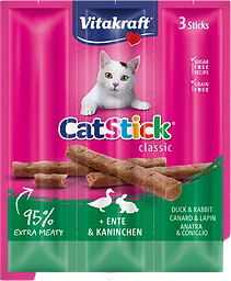 Kattgodis Sticks Mini Anka & kanin 