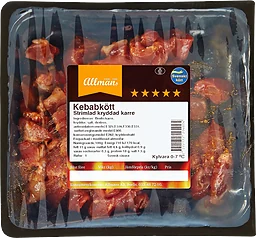 Kebabkött av strimlad karré 400g Allmans