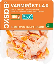 Varmrökt lax 150g ICA Basic