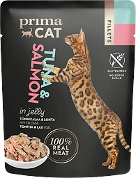 Kattmat Fillets Tonfisk med lax i gele 50g PrimaCat