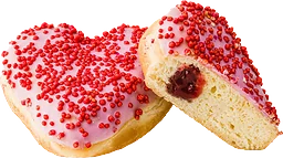 Donut Red Heart