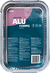 Aluminiumform med lock 3-pack