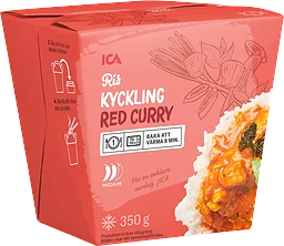 Wok Kyckling röd curry Fryst 350g ICA