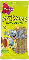 Godis Syrliga Strimler Tutti Frutti 80g Malaco