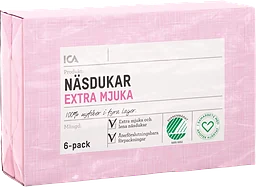 Näsdukar 6-p ICA Hjärtat