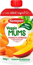Barnmat Frukt & veggie mums mango & aprikos 6m 110g Semper