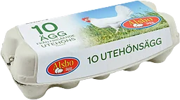 Ägg Frigående Utomhus M/L 10-pack 630g Alsbo Ägg