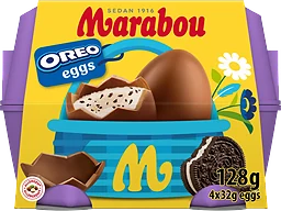 Chokladägg Oreo 128g 4-p Marabou