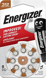 Batterier Hörapparat 312 8-pack