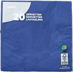 Servetter Mörkblå 33cm 20-pack