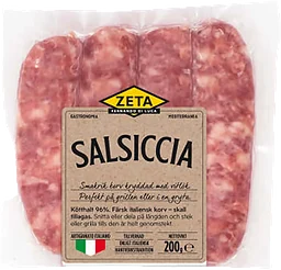 Färskkorv Salsiccia 96% Kötthalt 200g Zeta