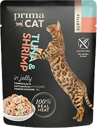 Kattmat Fillets Tonfisk med räkor i gele 50g PrimaCat