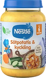 Barnmat Sötpotatis & Kyckling 6m 190g Nestle