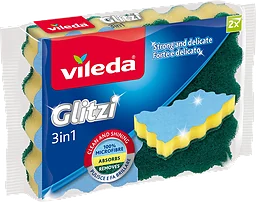 Glitzi 3-1 Skrubbsvamp 2-p Vileda