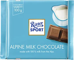 Chokladkaka Alpine Mjölkchoklad 100g Ritter