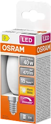 LED Kron Matt E14 470lm( 40W) Dimbar Osram