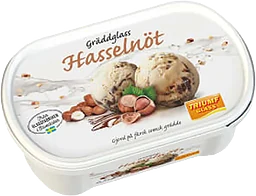 Gräddglass Hasselnöt