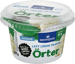 Crème Fraiche Lätt 11% Örter 200g Norrmejerier