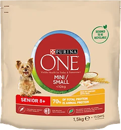 Senior 8+ Mini Dog Kyckling Ris