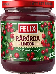 Sylt Rårörda Lingon 625g Felix