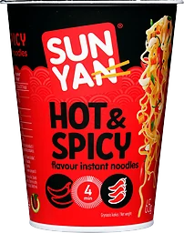 Nudlar i kopp Hot & Spicy 65g Sun Yan
