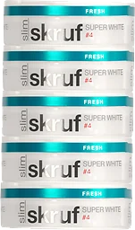 Super White Slim Lössnus Stock Skruf