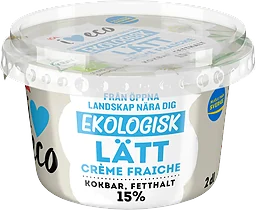 Crème fraiche Lätt 13% 2dl KRAV ICA I love eco