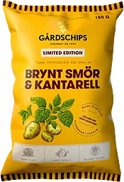 Chips Brynt smör & Kantarell 150g Gårdschips