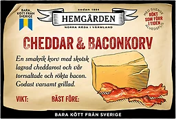 Korv Cheddar&bacon