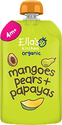 Puré Ekologisk Mango/päron/papaya Från 4 Månader