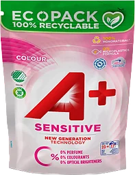 Tvättmedel Sensitive color Flytande Refill 920ml Miljömärkt A+