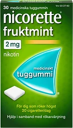 Fruktmint Medicinskt Tuggummi 2mg 30-p Nicorette